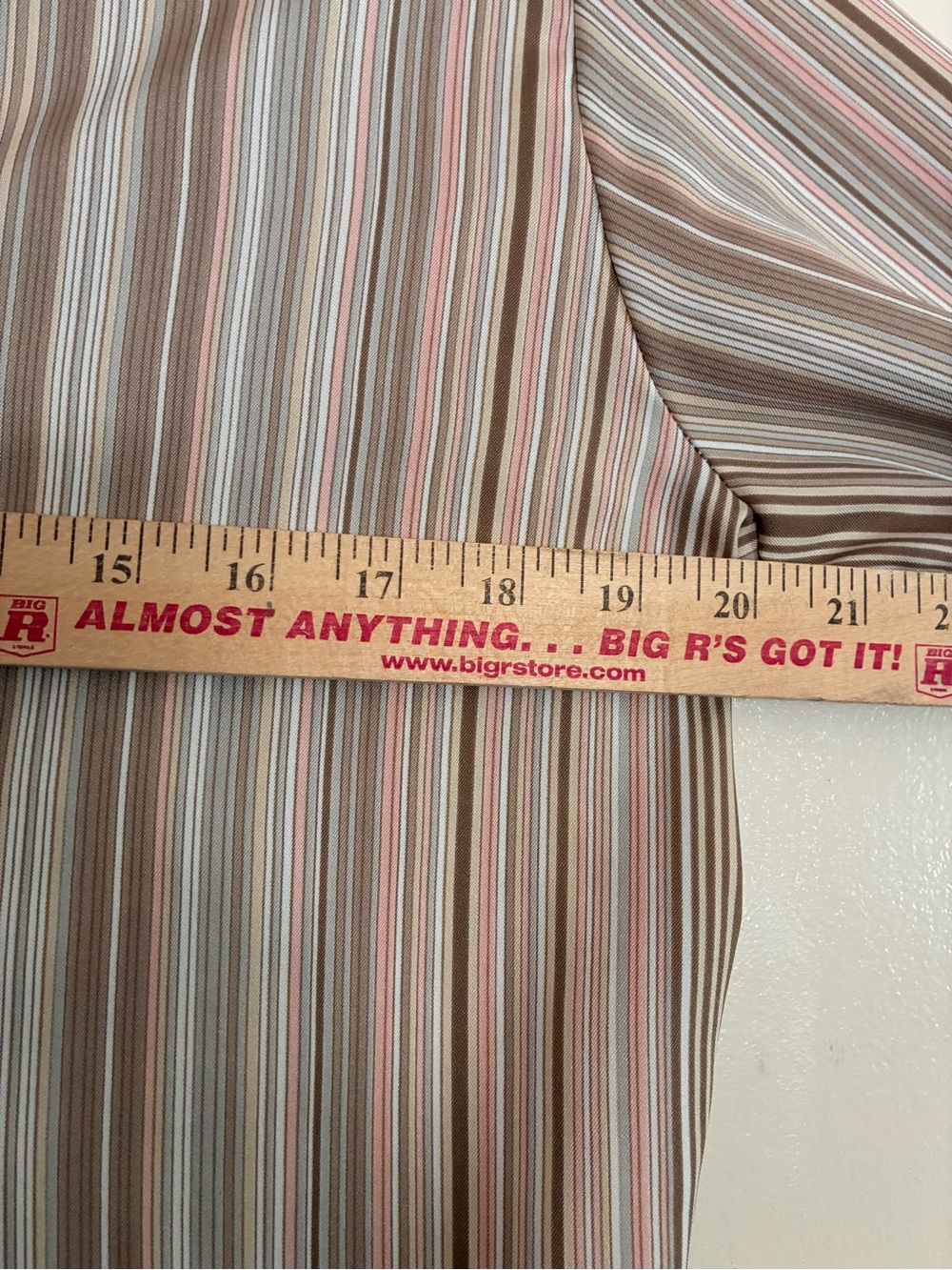 Alice Stuart Shirt Womens Striped Button Up Top Long Sleeve Large *READ* - Picture 9 of 9